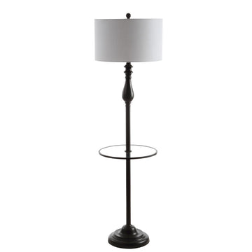 Laine 60" Metal/Glass LED Side Table and Floor Lamp - JONATHAN Y